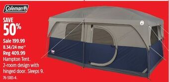 Canadian Tire Coleman hampton tent offer