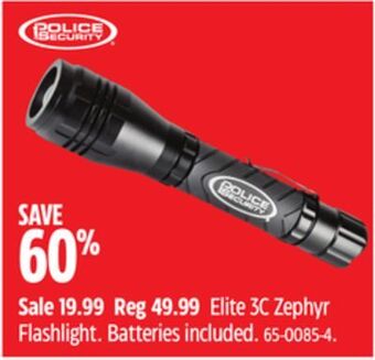 Canadian Tire Police security elite 3c zephyr flashlight offer