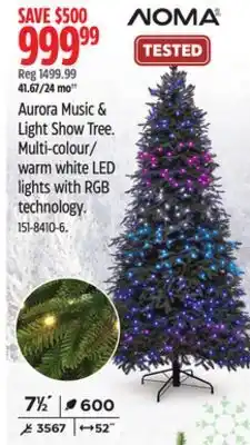 Canadian Tire Noma aurora music & light show tree offer