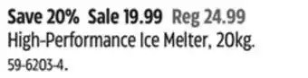 Canadian Tire Yardworks high-performance ice melter, 20kg offer