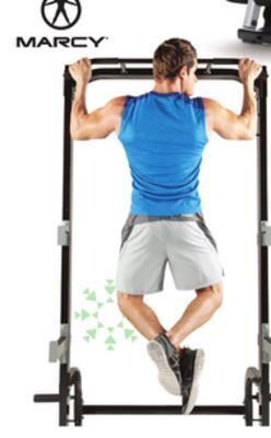 Canadian Tire Marcy adjustable walk-in squat rack and pull-up bar offer