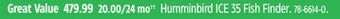Canadian Tire Humminbird ice 35 fish finder offer