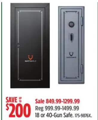 Canadian Tire Huntshield 18 or 40-gun safe offer