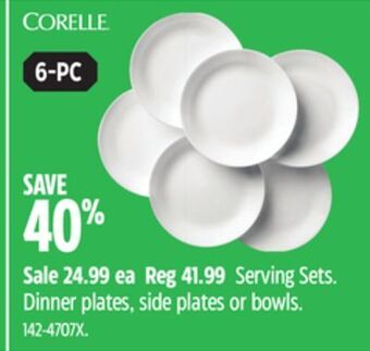 Canadian Tire Corelle serving sets offer