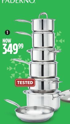 Canadian Tire Paderno canadian signature stainless- steel 13-pc cookset offer