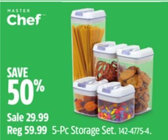 Canadian Tire Master chef 5-pc storage set offer