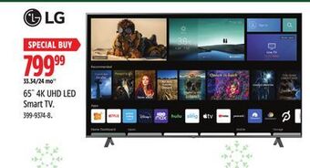 Canadian Tire Lg 65˝ 4k uhd led smart tv offer