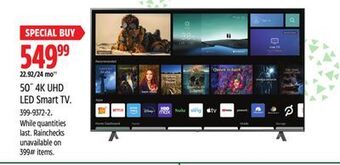 Canadian Tire Lg 50" 4k uhd led smart tv offer