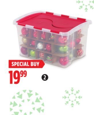 Canadian Tire 45l flip top ornament box offer