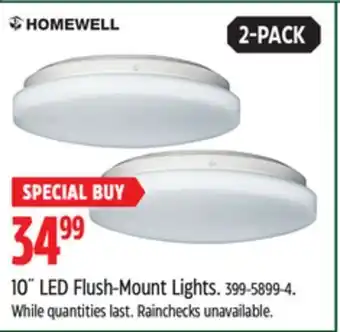 Canadian Tire Homewell 10˝ led flush-mount lights offer