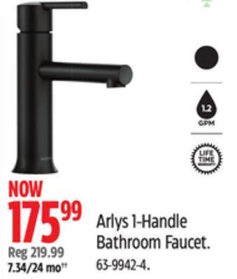 Canadian Tire Moen arlys 1-handle bathroom faucet offer