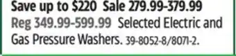 Canadian Tire Karcher selected electric and gas pressure washers offer