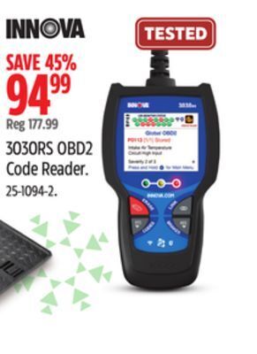 Canadian Tire Innova 3030rs obd2 code reader offer