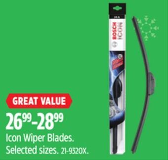 Canadian Tire Bosch icon wiper blades offer