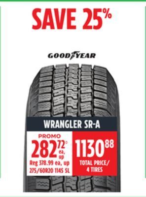 Canadian Tire Good year wrangler sr-a offer
