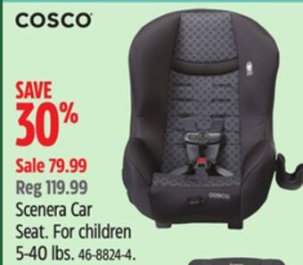 Canadian Tire Cosco scenera car seat offer