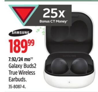 Canadian Tire Samsung galaxy buds2 true wireless earbuds. offer