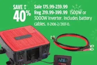Canadian Tire Motomaster 1500w or 3000w inverter offer