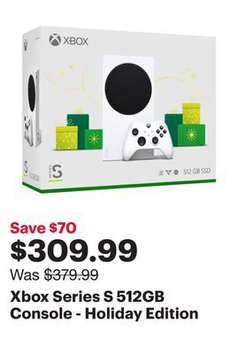 Best Buy Xbox series s 512gb console - holiday edition offer