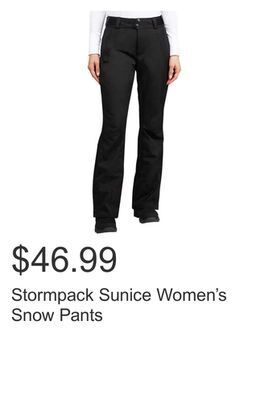 Costco Stormpack sunice women's snow pants offer