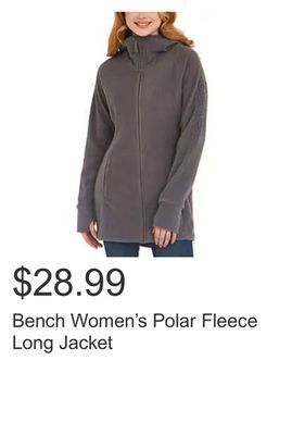 Costco Bench women's polar fleece long jacket offer