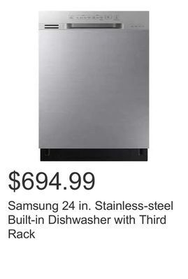 Costco Samsung 24 in. stainless-steel built-in dishwasher with third rack offer