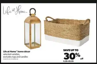 Real Canadian Superstore Life at home™ home décor offer