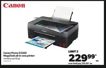 Real Canadian Superstore Canon pixma g3260 megatank all-in-one printer offer