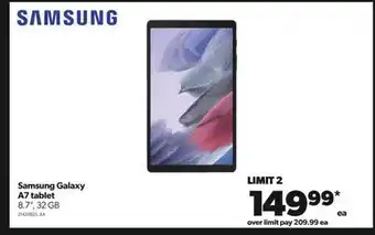 Real Canadian Superstore Samsung galaxy a7 tablet, 8.7", 32 gb offer