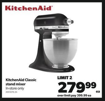 Real Canadian Superstore Kitchenaid classic stand mixer offer
