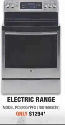 Home Depot Ge profile electric range offer
