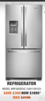 Home Depot Whirlpool refrigerator offer
