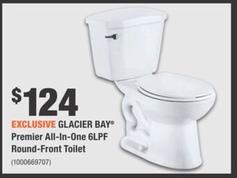 Home Depot Glacier bay® premier all-in-one 6lpf round-front toilet offer