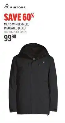 Sport Chek Ripzone men's windermere insulated jacket offer