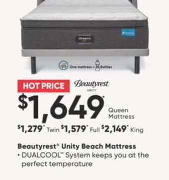 Sleep Country Beautyrest® unity beach mattress offer