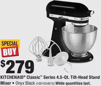 Home Depot Kitchenaid classic series 4.5-qt. tilt-head stand mixer offer