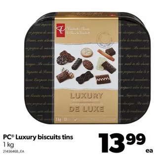 Real Canadian Superstore Pc luxury biscuits tins offer