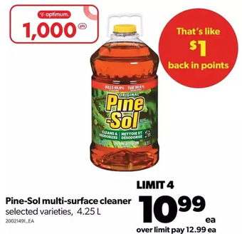 Real Canadian Superstore Pine-sol multi-surface cleaner offer