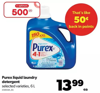 Real Canadian Superstore Purex liquid laundry detergent offer