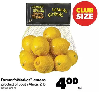 Real Canadian Superstore Farmer's market lemons offer
