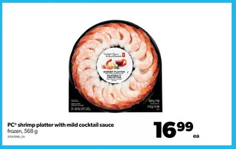 Real Canadian Superstore Pc shrimp platter with mild cocktail sauce offer