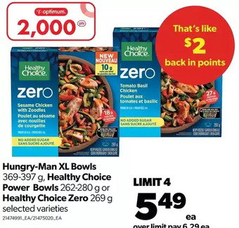 Real Canadian Superstore Hungry-man xl bowls, healthy choice power bowls or healthy choice zero offer