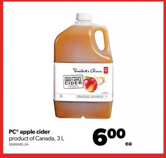 Real Canadian Superstore Pc apple cider offer