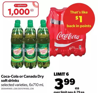 Real Canadian Superstore Coca-cola or canada dry soft drinks offer