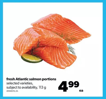 Real Canadian Superstore Fresh atlantic salmon portions offer