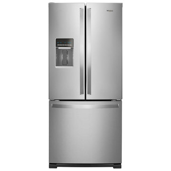 Best Buy Whirlpool 30" 19.7 cu. ft. french door refrigerator with water dispenser (wrf560sehz) - stainless steel offer