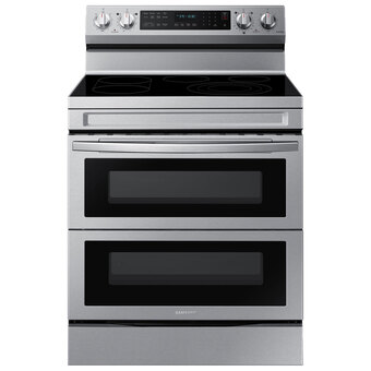 Best Buy Samsung 30" 6.3 cu. ft. double oven 5-element freestanding electric range (ne63a6751ss/ac) - stainless offer