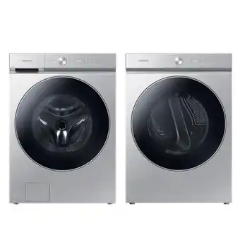 Best Buy Samsung bespoke high efficiency front load steam washer & electric steam dryer - silver steel offer