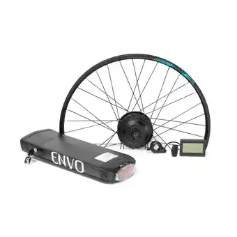 Best Buy Envo ebike kit 500w electric bicycle e bike complete conversion kit front hub motor, rack battery li-ion lcd (27.5in rim size offer