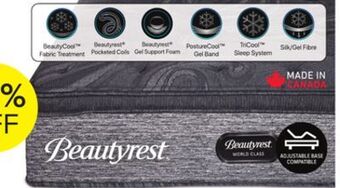 Leon's Beautyrest world class majesty medium queen mattress offer